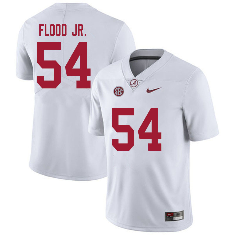 Alabama Crimson Tide Men's Kyle Flood Jr. #54 White NCAA Nike Authentic Stitched 2020 College Football Jersey GC16S75QD